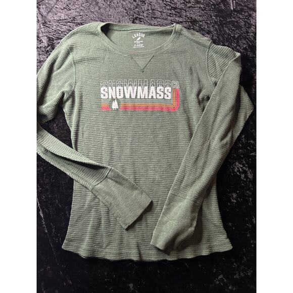 League Collegiate Outfitters "Snowmass" Thermal Long Sleeve Top Women’s XL Green - Picture 1 of 4